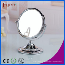 Miroir de maquillage de grossissement rond double attrayant de Fyeer pour la beauté